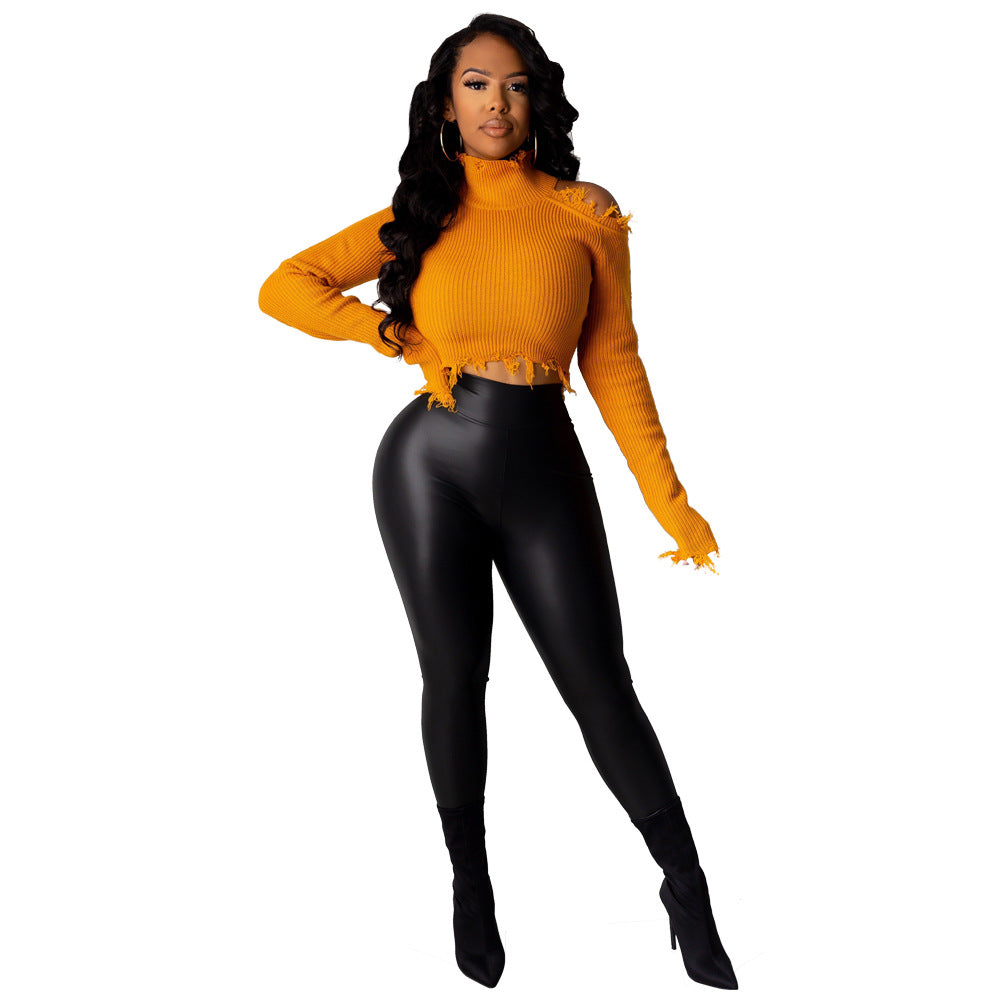 Calendered PU Imitation Polyester Calendered Slim Tights