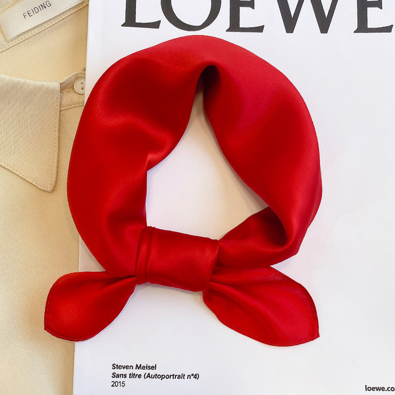Scarf To Protect The Cervical Spine Autumn Thin Small Square Scarf Tie Hair Band