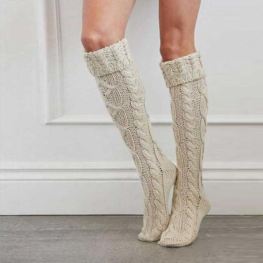 European And American Twist Over The Knee Adult Pile Socks