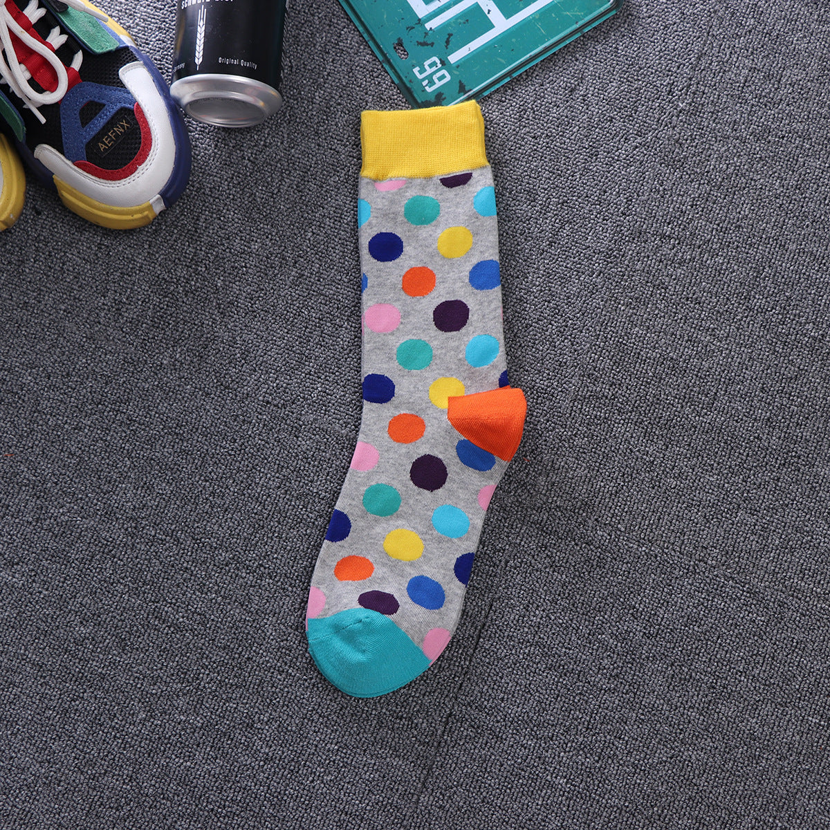All-Match Polka Dot Pattern Ladies College Style Tube Socks
