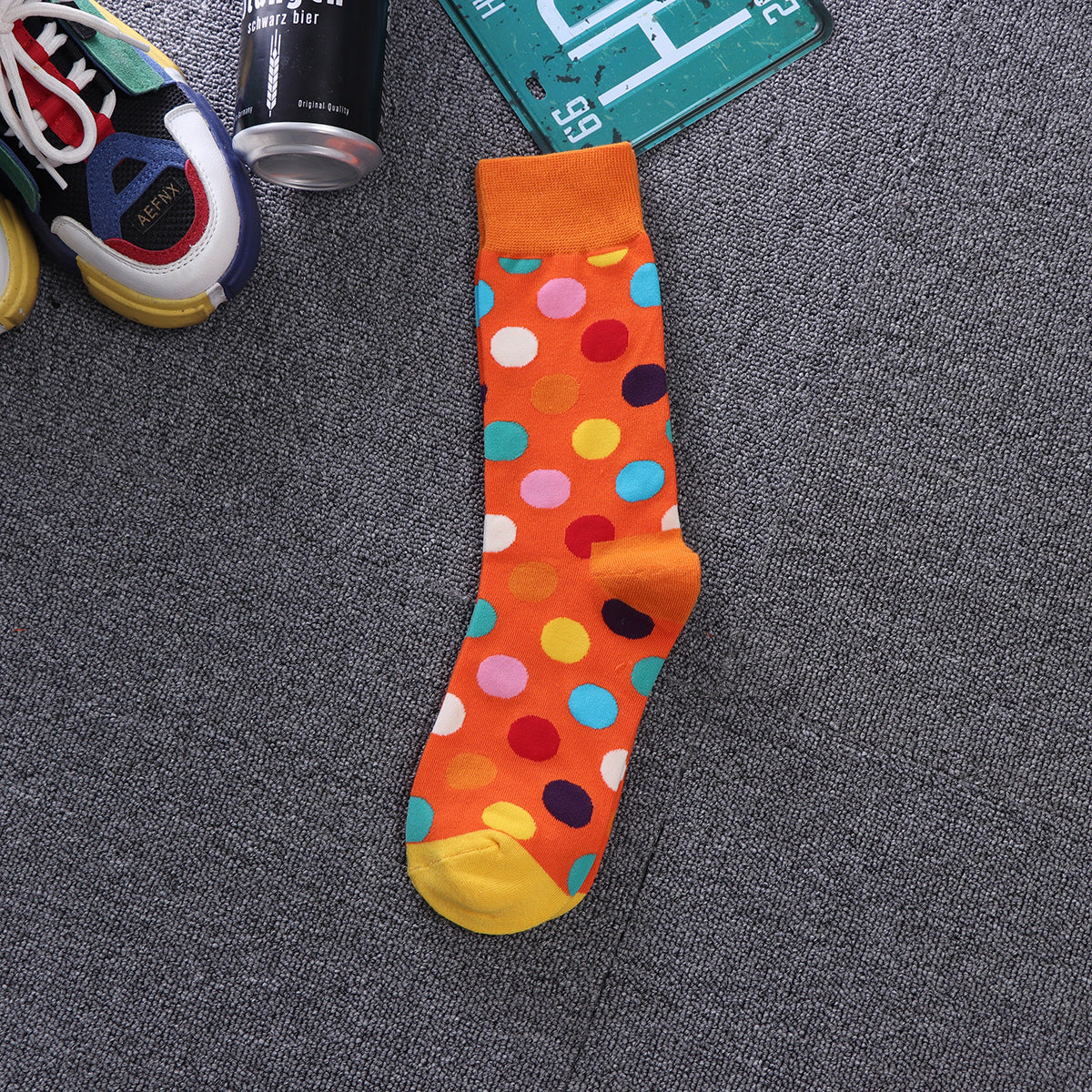 All-Match Polka Dot Pattern Ladies College Style Tube Socks