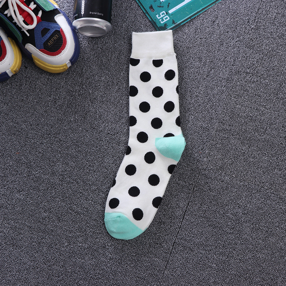 All-Match Polka Dot Pattern Ladies College Style Tube Socks