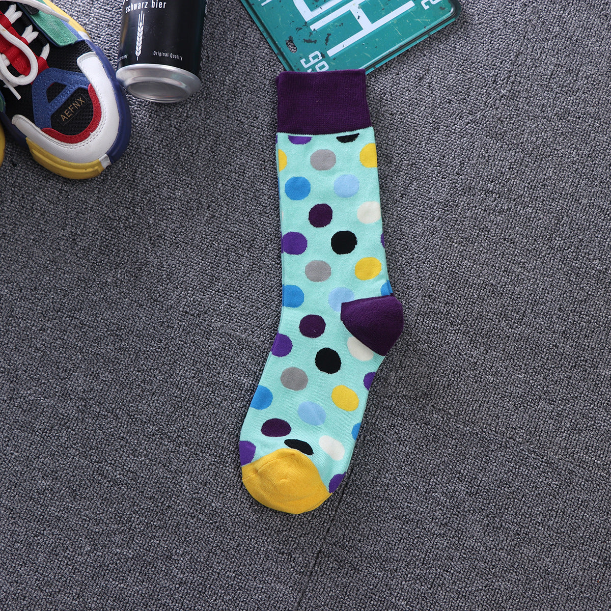 All-Match Polka Dot Pattern Ladies College Style Tube Socks