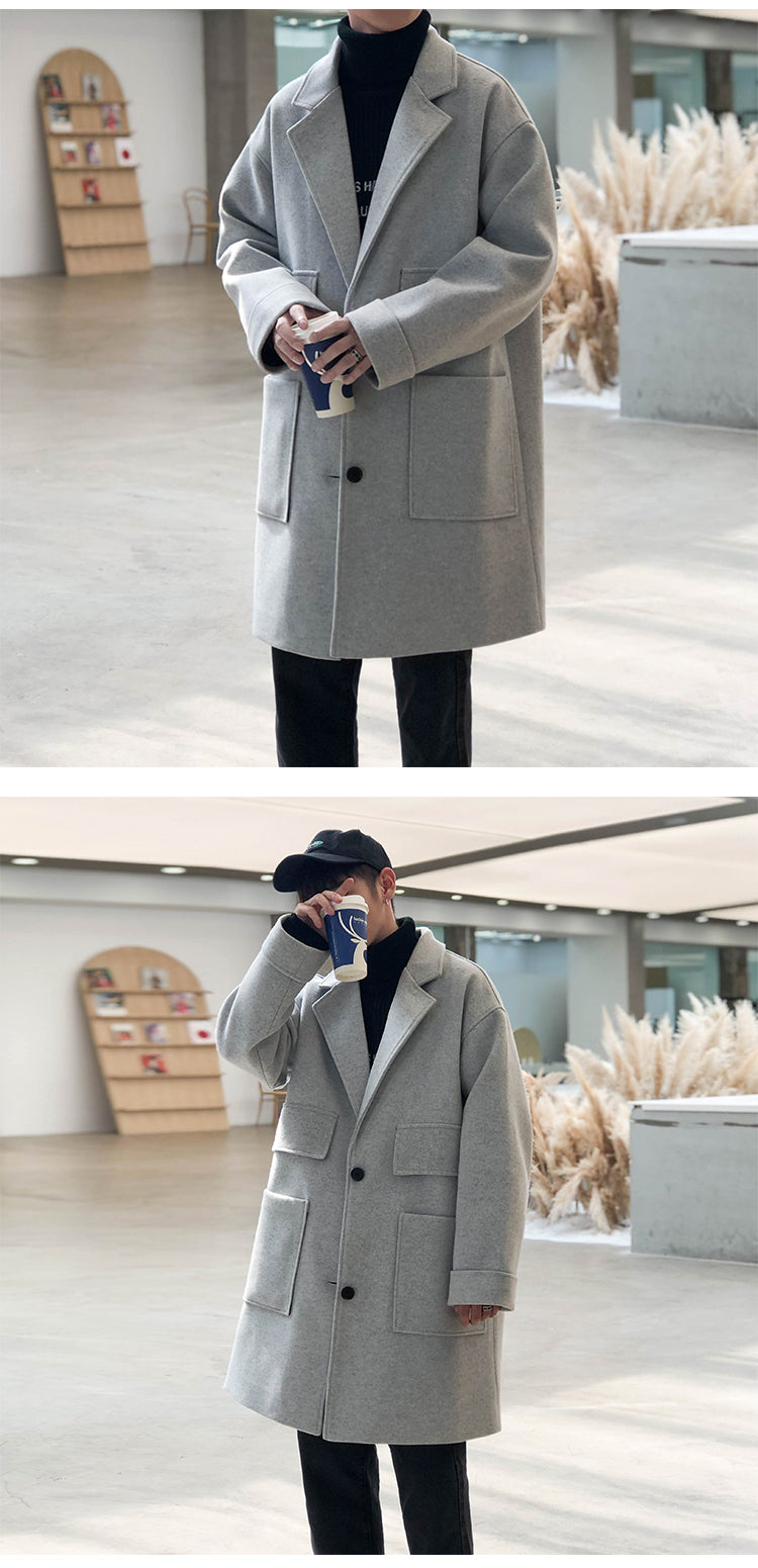 Winter Casual Thickened Handsome Woolen Coat