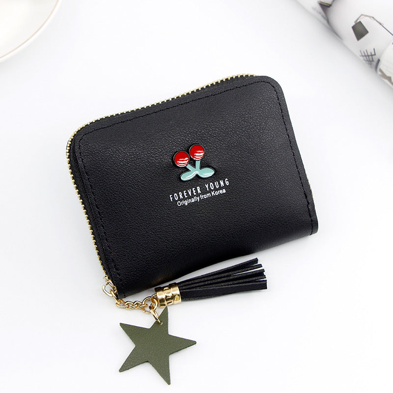Ladies Short Cartoon Cute Little Flower Clutch