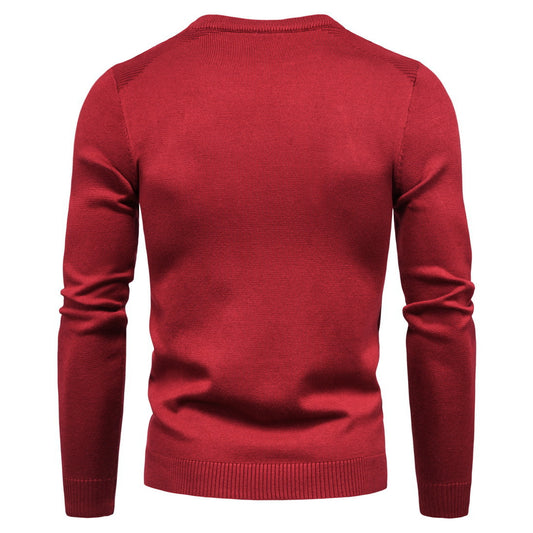 Men's Diamond Check Sweater Bottoming Shirt