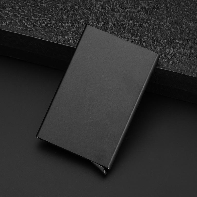 Anti-Theft Brush RFID Anti-Magnetic Aluminum Alloy Card Holder