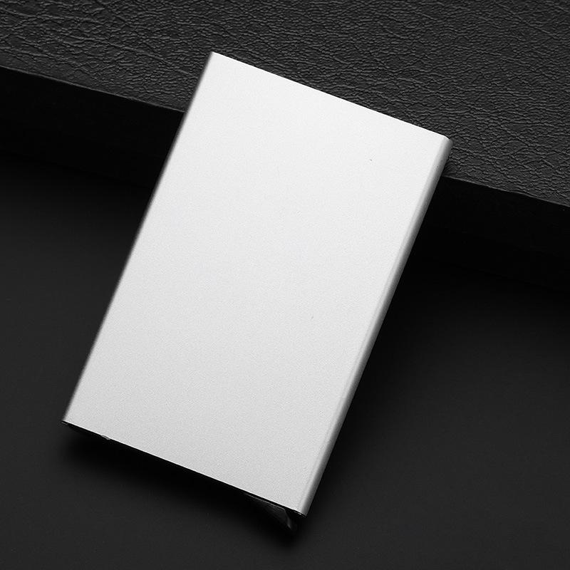 Anti-Theft Brush RFID Anti-Magnetic Aluminum Alloy Card Holder