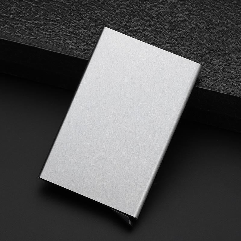 Anti-Theft Brush RFID Anti-Magnetic Aluminum Alloy Card Holder