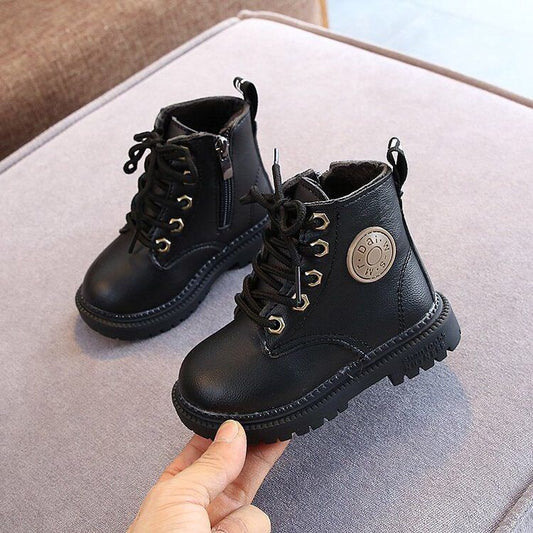 Girls Martin Boots Children's Shoes And Velvet Short Boots