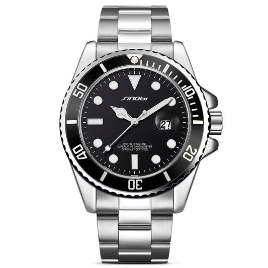 New Men's High-grade Steel Belt Luminous Waterproof Quartz Watch