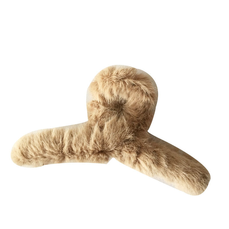 Fashion Lovely Large Sweet Solid Color Plush Hairpin