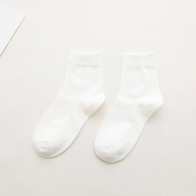 Women's Tube Socks Cotton Solid Color Socks