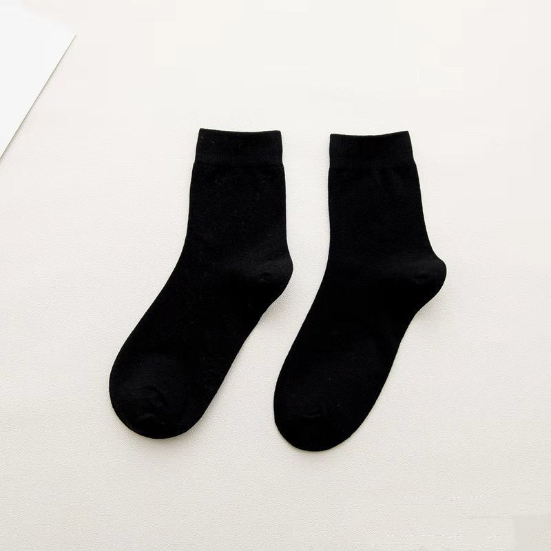 Women's Tube Socks Cotton Solid Color Socks