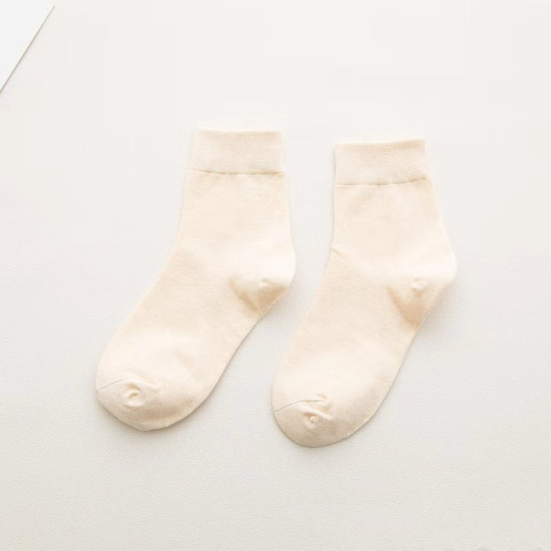 Women's Tube Socks Cotton Solid Color Socks