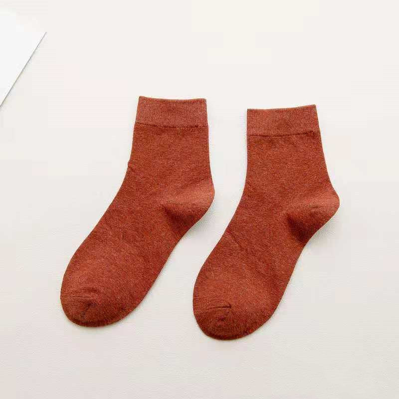Women's Tube Socks Cotton Solid Color Socks