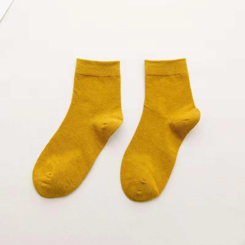 Women's Tube Socks Cotton Solid Color Socks
