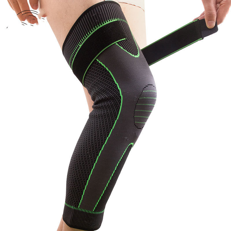 Knæbeskyttere med lange stropper Sportsbeskyttelse Knæ Skridsikre leggings Løb Squat Fitness