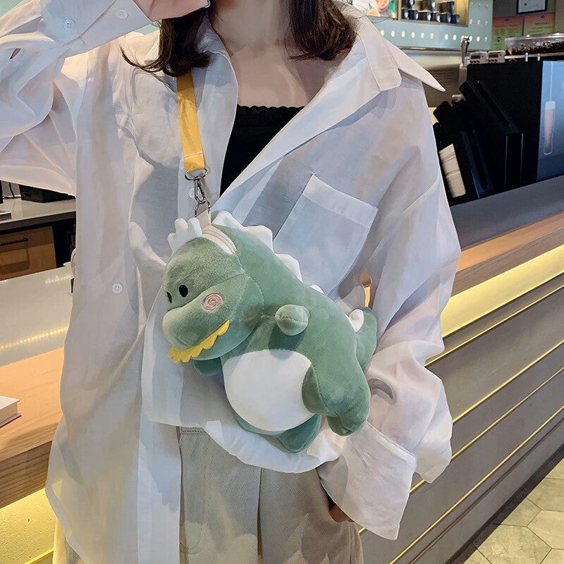 Cartoon Cute Dinosaur Backpack Doll Female Messenger Bag