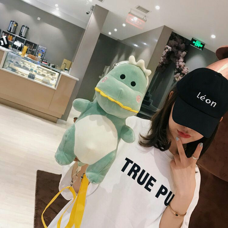 Cartoon Cute Dinosaur Backpack Doll Female Messenger Bag