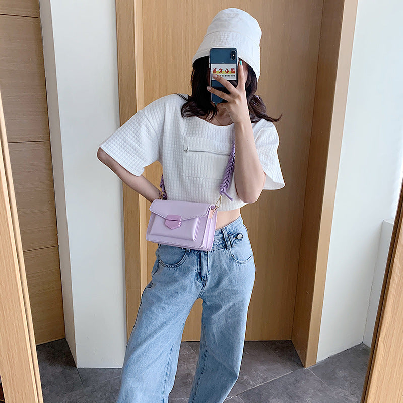 One Shoulder Messenger Bag Fashion Simple Small Square Bag