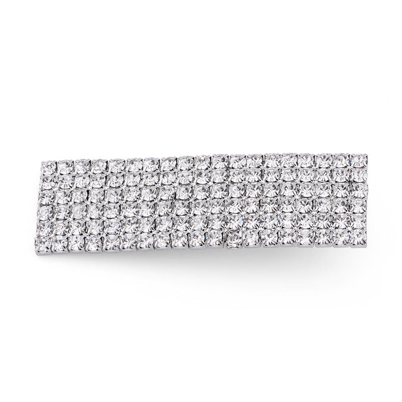 Full Rhinestone Hairpin Super Flash Rhinestone Large Water Drop Bangs Clip