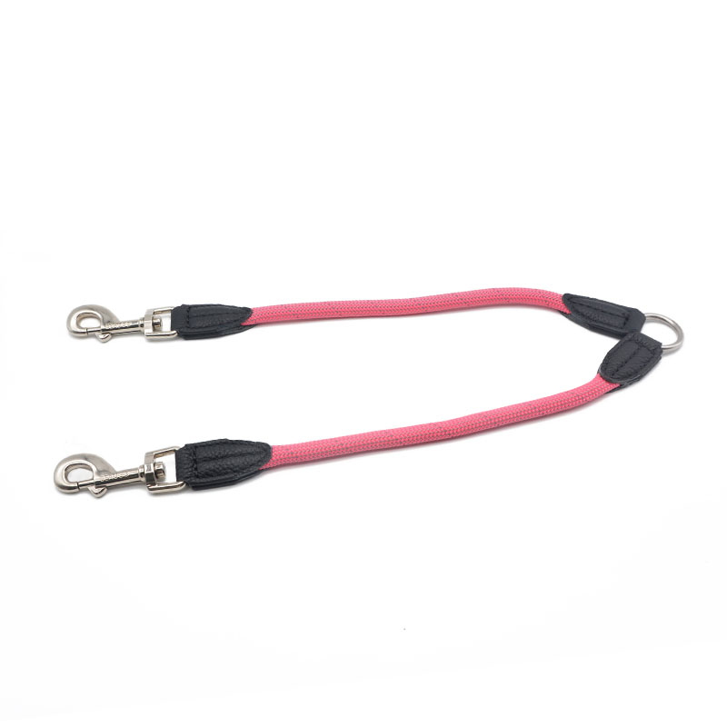 Double-Headed One-To-Two Nylon Dog Leash Reflective