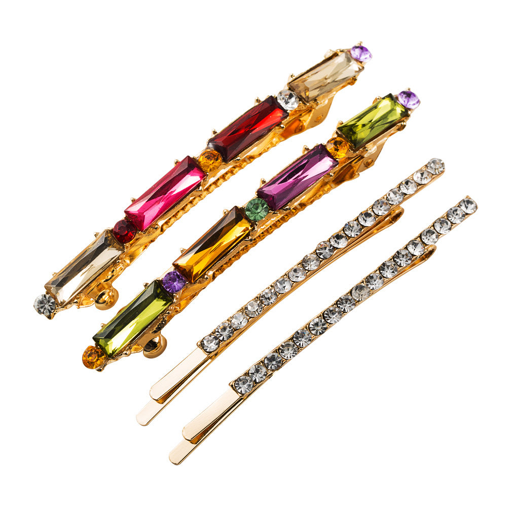 European And American Style Alloy Diamond Fashion Hairpin Set