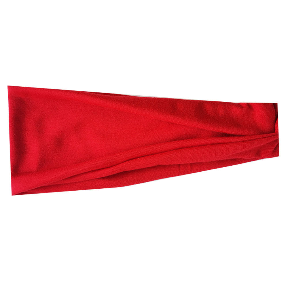 Cotton Foldable Drawstring Elastic Fabric Half-fold Sports Turban Wide-sided Headband