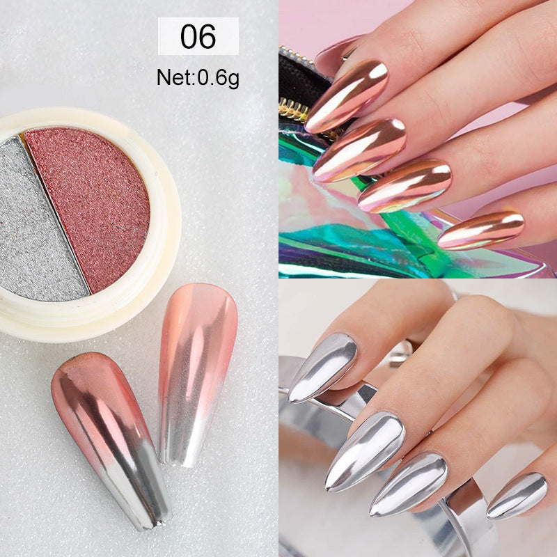 Popular Gold and Silver Double Color Laser Powder Mirror Water Ripple