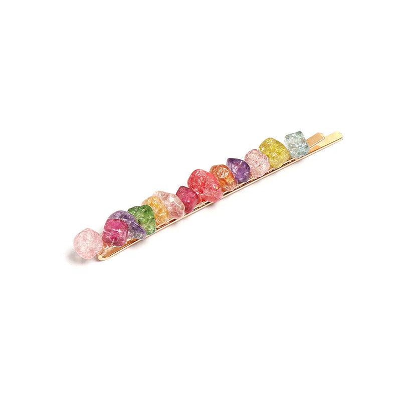One Word Clip Turquoise Candy Color Hairpin