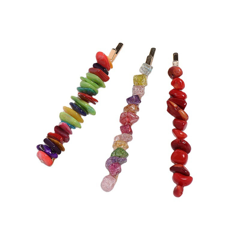 One Word Clip Turquoise Candy Color Hairpin