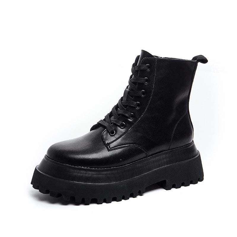 Autumn All-match Single Boots Thick-soled Increase Martin Boots