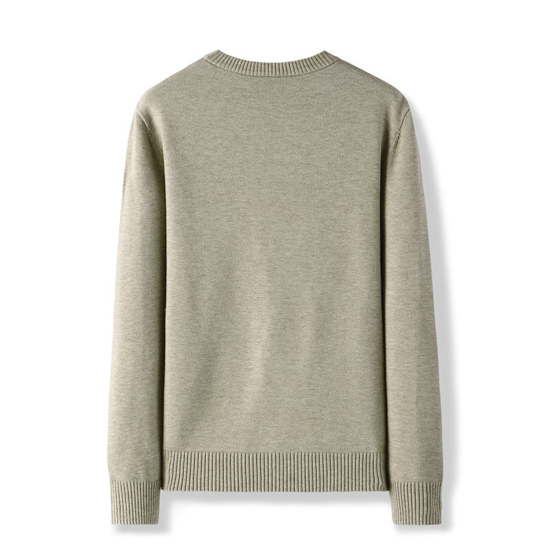 Men's Long Sleeve Crew Neck Letter Sweater