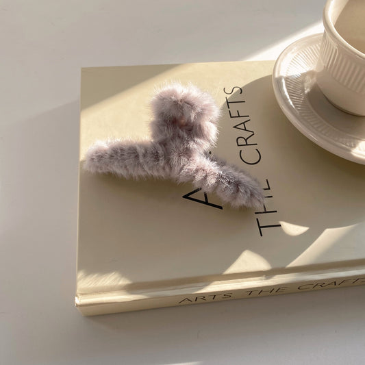 Plush Fleece Catch Clip Autumn And Winter Imitation Rabbit Hair Clip