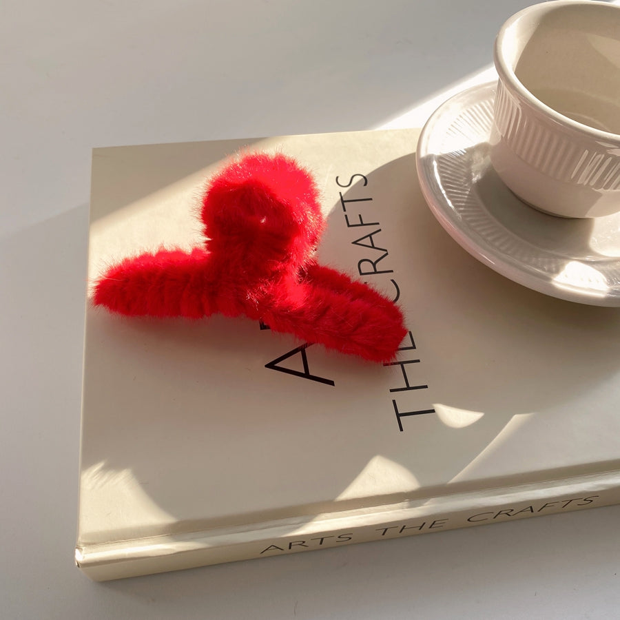 Plush Fleece Catch Clip Autumn And Winter Imitation Rabbit Hair Clip