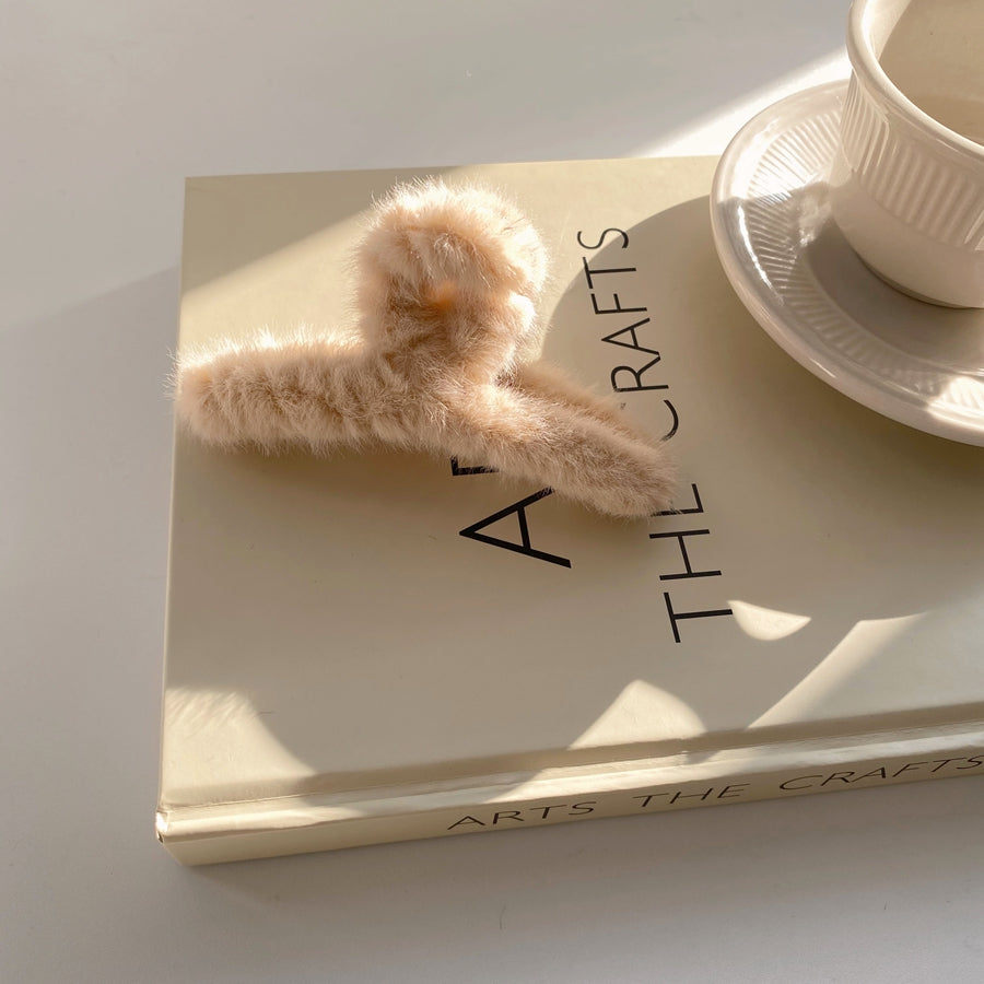 Plush Fleece Catch Clip Autumn And Winter Imitation Rabbit Hair Clip