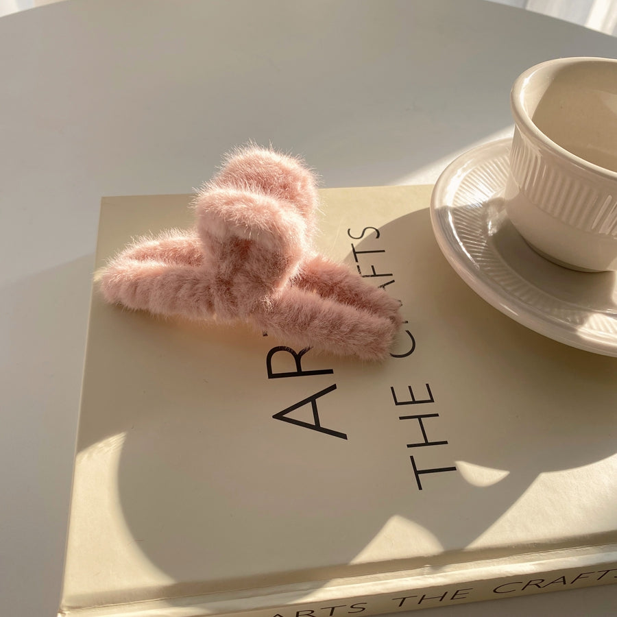 Plush Fleece Catch Clip Autumn And Winter Imitation Rabbit Hair Clip