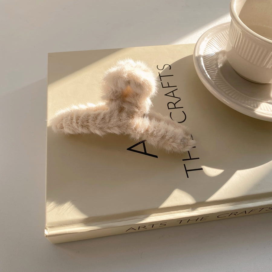 Plush Fleece Catch Clip Autumn And Winter Imitation Rabbit Hair Clip