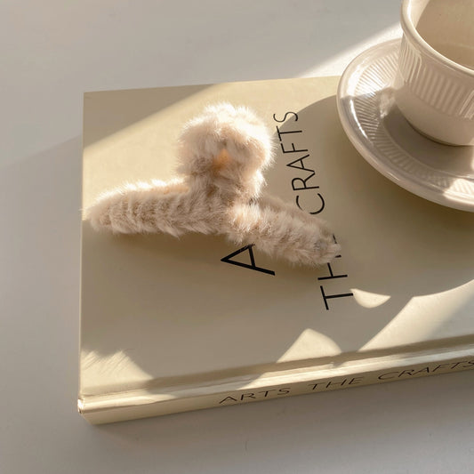 Plush Fleece Catch Clip Autumn And Winter Imitation Rabbit Hair Clip