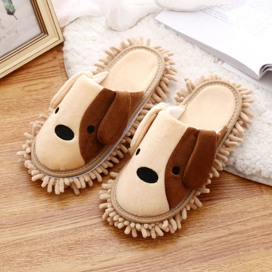 Cartoon Removable Mute Floor-Wipe Loafers