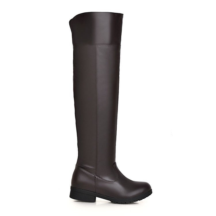Stretch Over The Knee Boots Women's Thick Heel Long Boots