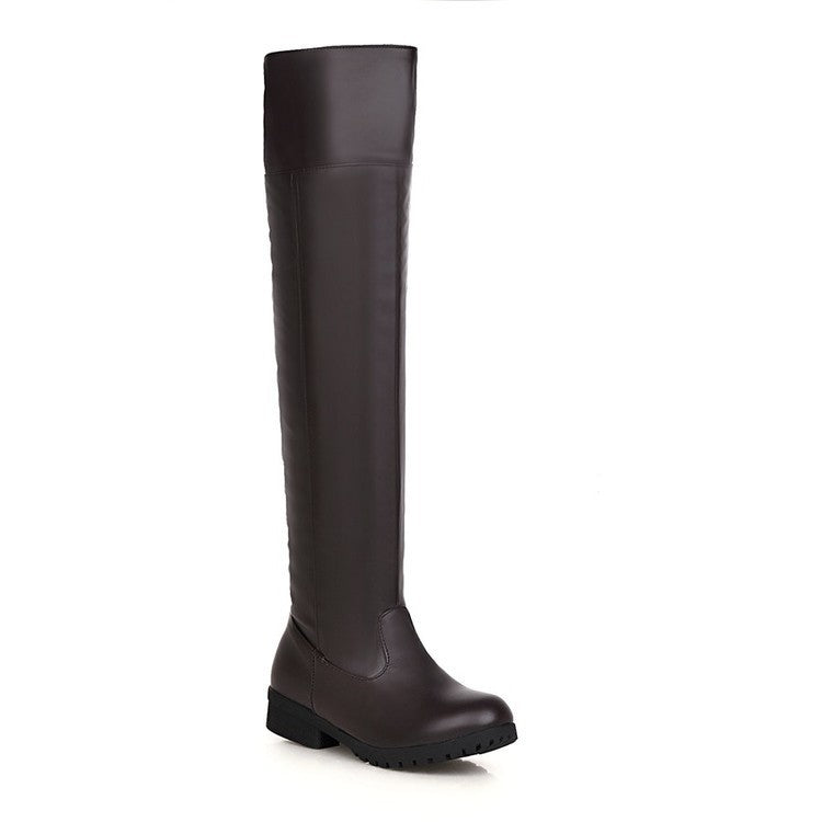 Stretch Over The Knee Boots Women's Thick Heel Long Boots