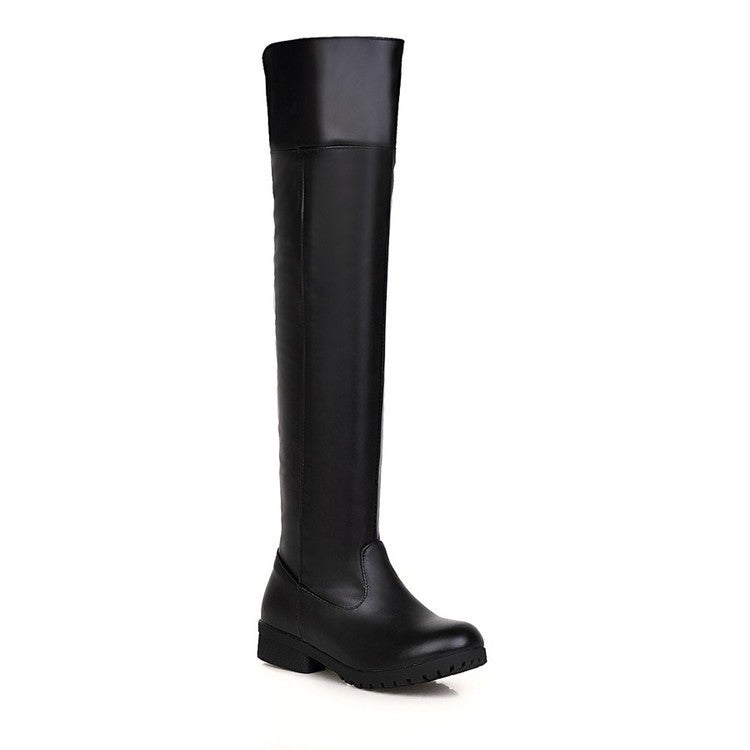 Stretch Over The Knee Boots Women's Thick Heel Long Boots