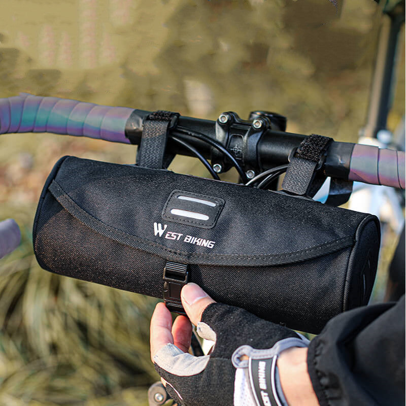 Bicycle Cylinder Bag Folding Beam Hanging Handlebag