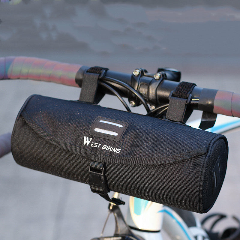Bicycle Cylinder Bag Folding Beam Hanging Handlebag
