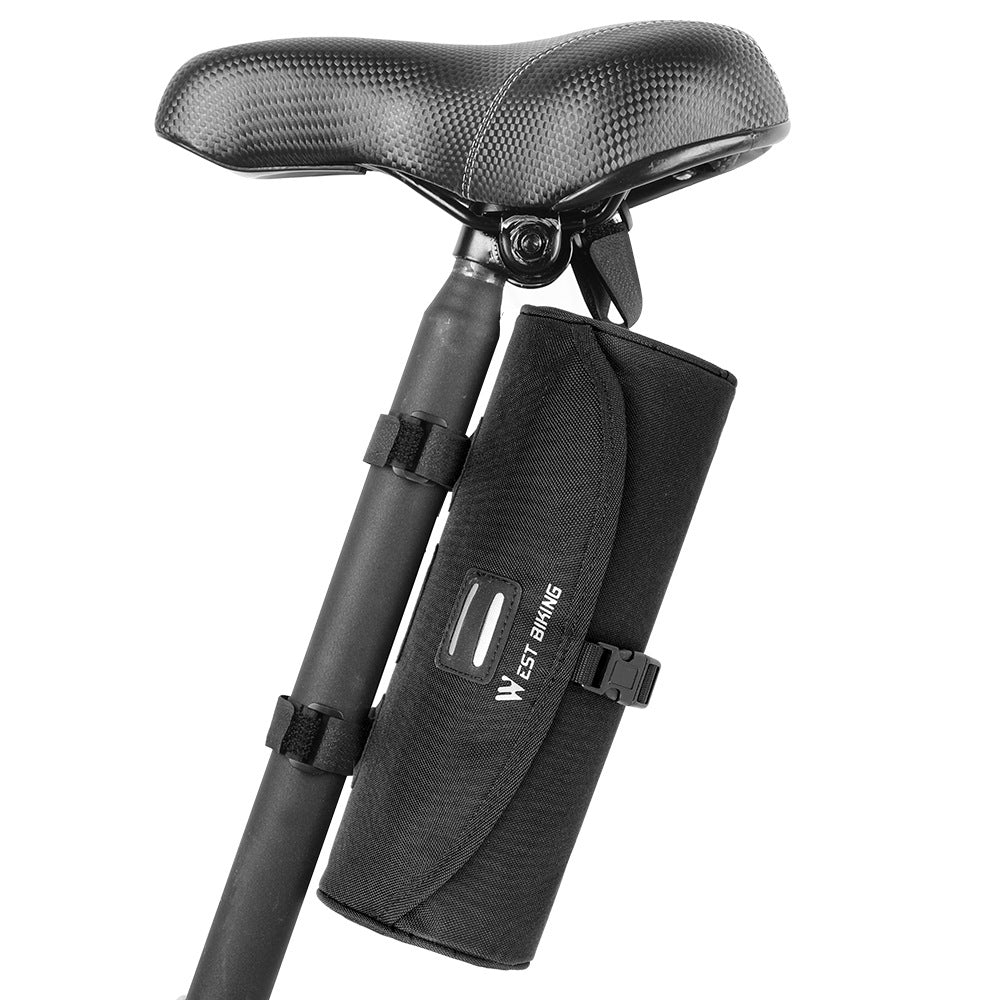 Bicycle Cylinder Bag Folding Beam Hanging Handlebag