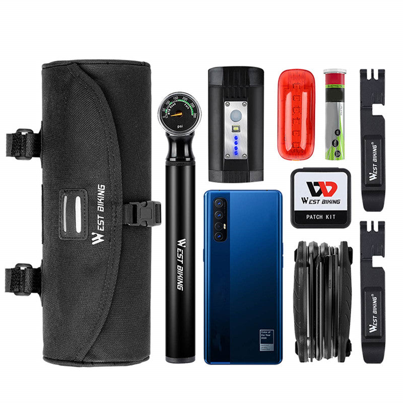 Bicycle Cylinder Bag Folding Beam Hanging Handlebag