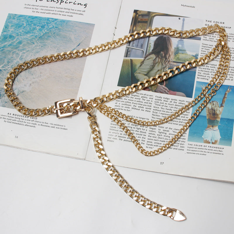 Metal chain belt