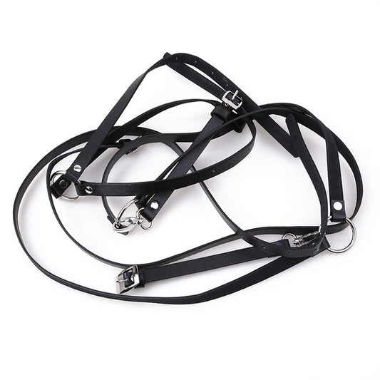 Casual Leather Waistband Straps Personalized Suspenders